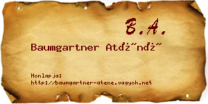 Baumgartner Aténé névjegykártya